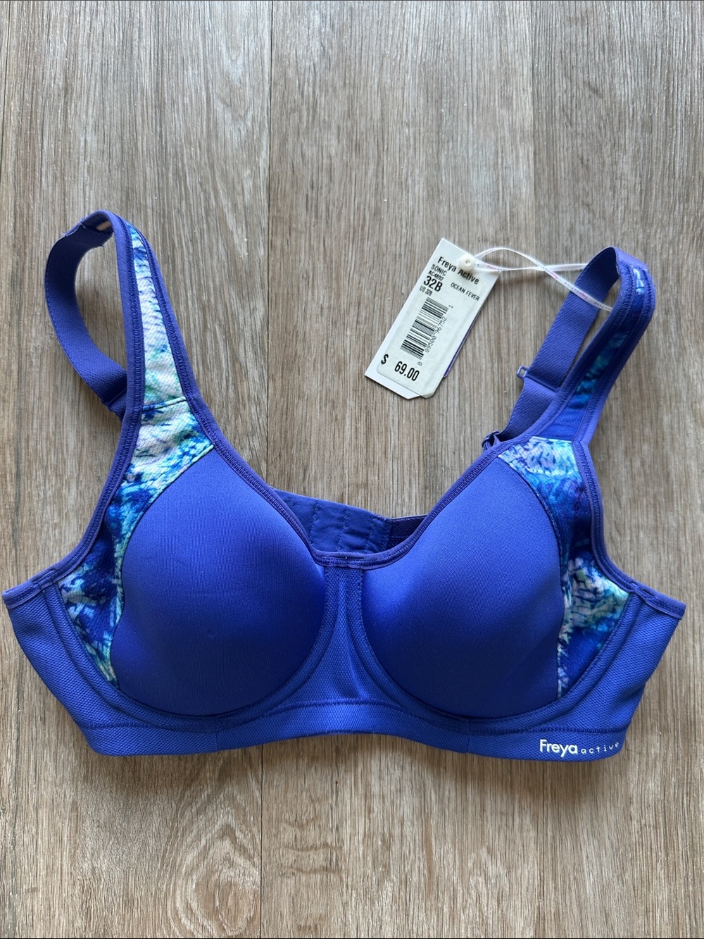 Women's Freya Blue Molded Sports Bra